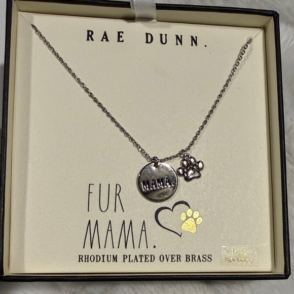 Rae Dunn Jewelry - Rae Dunn "Fur Mama" Paw Pendant Necklace -